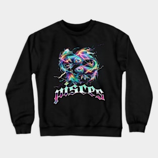 Retro Bootleg Pisces Rap Zodiac Sign Astrology Horoscope Crewneck Sweatshirt